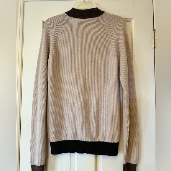 SAKS 5th AVENUE mock turtle neck cashmere sweater - Picture 3 of 7